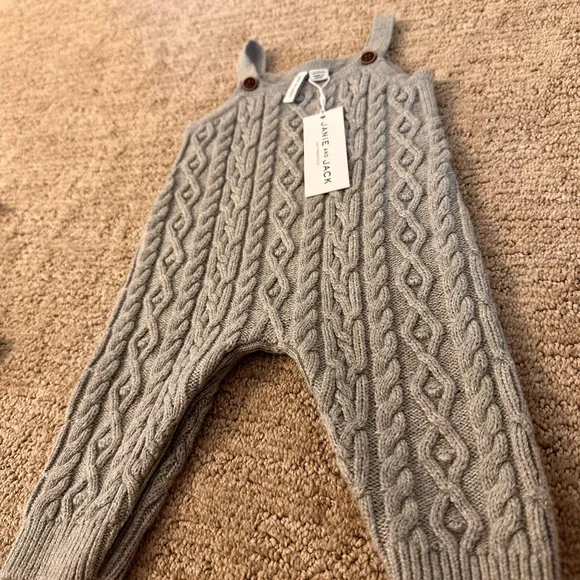 Janie and Jack stormy heather gray baby sweater overall - Picture 4 of 7